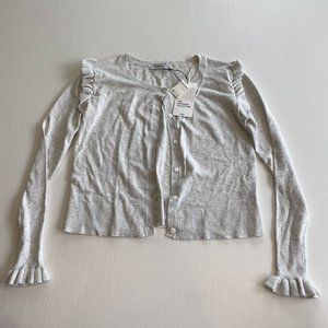 Zara Beige Knit Collection Knit Cardigan